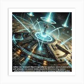 Aether Class Command Ship Communication Coordination Art Print