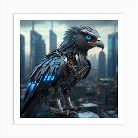 Eagle With Blue Eyes Art Print