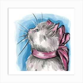 Cute Kitty, Cat, Kitten Art Print