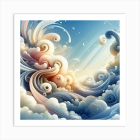 Abstract Clouds Art Print