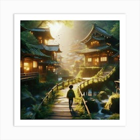 Asian Village Art Print