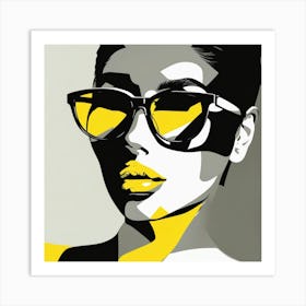 Woman In Sunglasses 1 Art Print