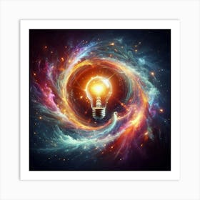 Light Bulb - Light Bulb Stock Videos & Royalty-Free Footage Art Print