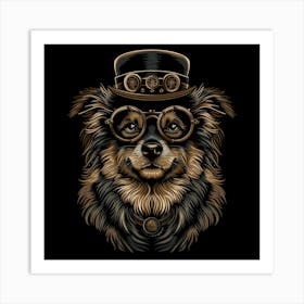 Steampunk Dog 38 Art Print