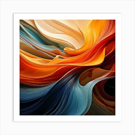 Firefly Graceful Symphony Of Flowing Abstract Curves 26870 Art Print