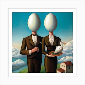 Couple With Eggs Art Print