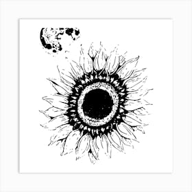 Sunflower Moon Art Print