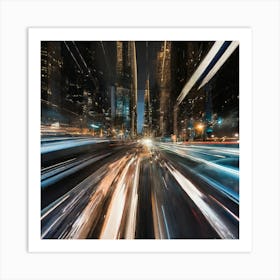 Cityscape At Night 2 Art Print