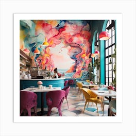 Colorful Dining Room 1 Art Print