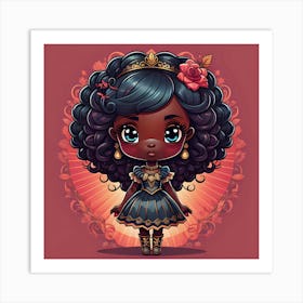 Black Girl In A Dress Art Print