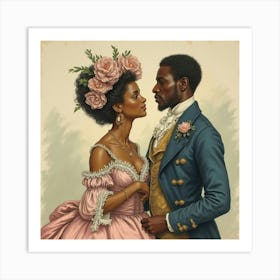 Black Colonial Couple Art Print