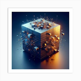 Cube Of Technology Art Print