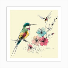 Kolibri Artwork Painting 25 Art Print