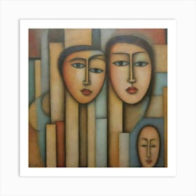 Three Faces 2 Art Print