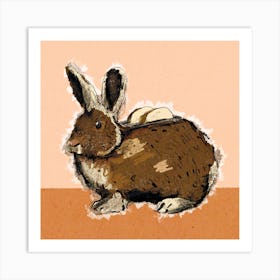 Bunny toaster, rabbit, toast, illustration, wall art Art Print