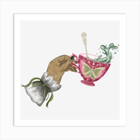 Chic vintage teacup Art Print