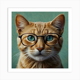 Default Cats With Glasses Art Print 2 Art Print