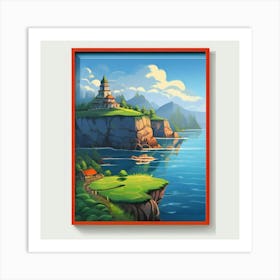 Lighthouse Painting Art Print