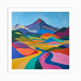 Colourful Abstract Tongariro National Park New Zealand 2 Art Print