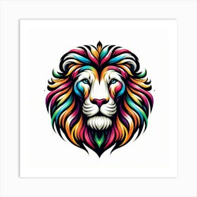 Colorful Lion 1 Art Print