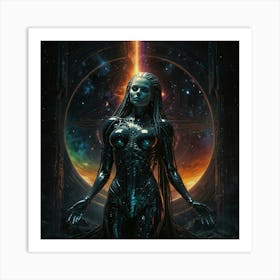 Aliens In Space 2 Art Print