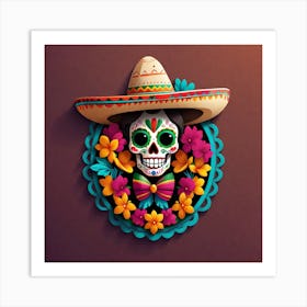 Day Of The Dead Skull 124 Art Print