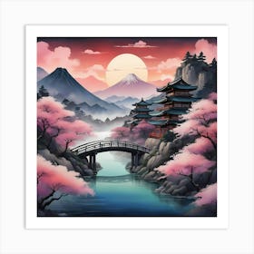 Japanese Landscape 4 Art Print