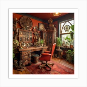 Steampunk Office 2 Art Print