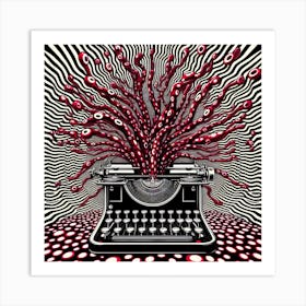 Typewriter Infinity Dots and Obsessive Repetitions 1 Art Print