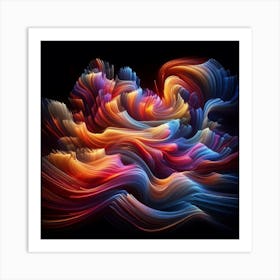 Abstract Waves: Creating Fluid Forms with Intentional Camera Movement 1 Art Print