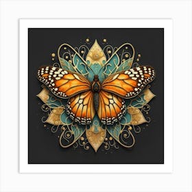 Butterfly Mandala Art Print