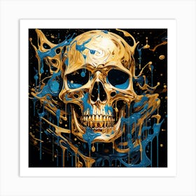 Gold Skull 7 Art Print