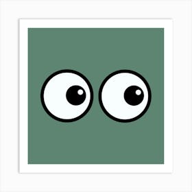 I See You Eyes Teal Art Print