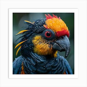 Parrot In The Rain 1 Art Print