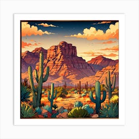 Desert Landscape 7 Art Print