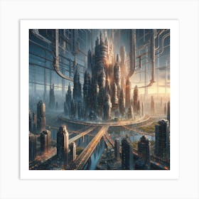 Futuristic City 3 Art Print