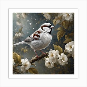 Sparrow In Spring Art Print