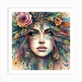 Bohemian Woman Art Print