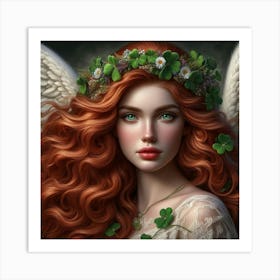 Shamrock Angel 1 Art Print