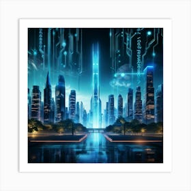 Futuristic Cityscape 3 Art Print