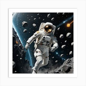 Exploring the Unknown: An Astronaut’s Space Adventure Art Print