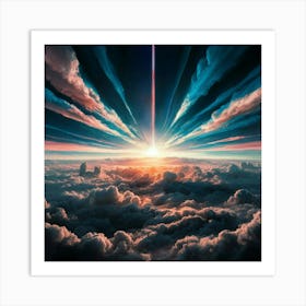 Sunrise Over Clouds 7 Art Print