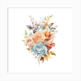 Watercolor Roses Art Print