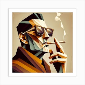 Man Smoking A Cigarette Art Print