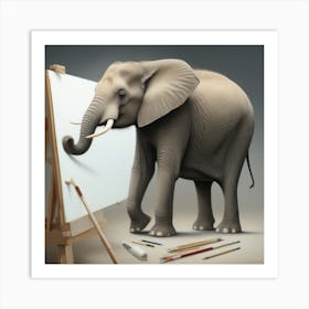 Elephant Painting Art Print