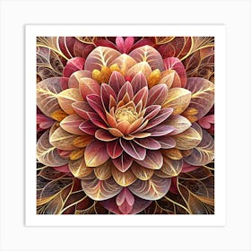 Psychedelic Flower Art Print