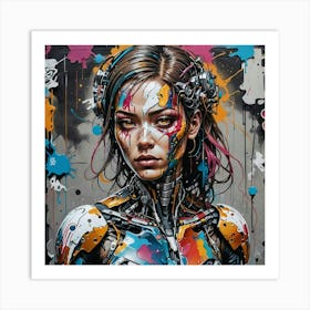 Robot Girl Art Print