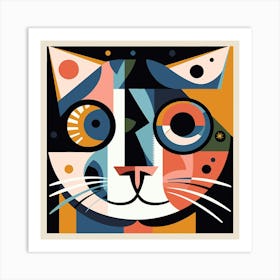 Purrfectly Patterned Cats, Abstract Cat Art Print