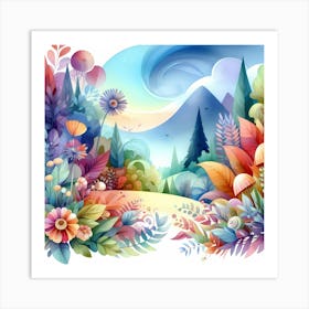 Colorful Landscape 2 Art Print