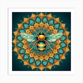 Mandala Bee Art Print